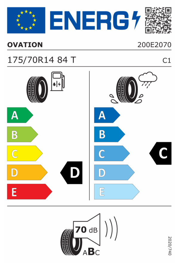 175/70 R14 TL Ovation VI-682 84T M+S - Obrázek 2