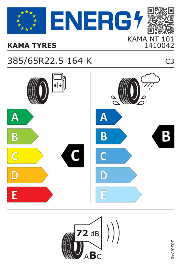 385/65 R22,5 NT101 164K TL Kama