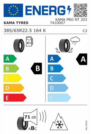 385/65 R22,5 NT203 164K TL Kama M+S