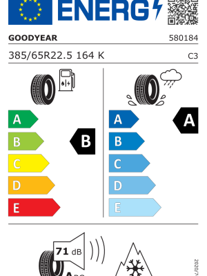 385/65 R22,5 TL GOODYEAR KMAX S G2 HL 164K 3PMSF
