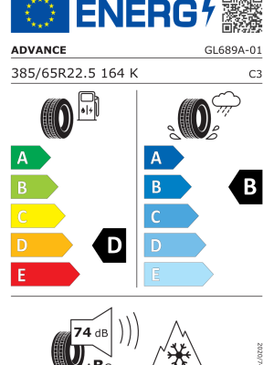 385/65 R22,5 164K TL ADVANCE GL 689 A 24PR M+S 3PMSF