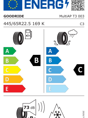 445/65 R22,5 169K TL MultiAP T3 AUFL / M+S / 3PMSF 169 K 18R 22.5 GOODRIDE