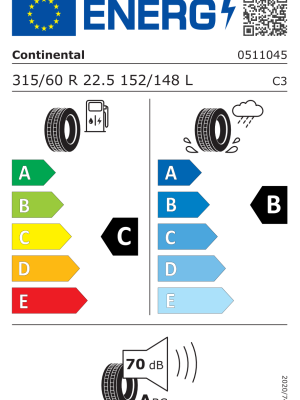 315/60 R22,5 TL Continental HSL2+ ECO-PLUS 152L 20PR