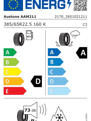 385/65 R22,5 160K TL 20 PR M+S AUSTONE AAM211