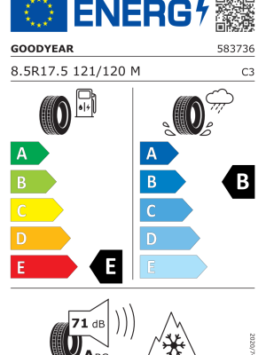 8,5x17,5 TL GOODYEAR REGIONAL RHD PLUS 12PR 121/120M 3PMSF