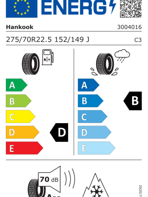 275/70 R22,5 TL HANKOOK SMART CONTROL AW02 152/149J 3PMSF